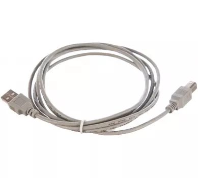 Кабель интерфейсный USB 2.0 Cablexpert CC-USB2-AMBM-6-N AM/BM, медь, 1.8м, серый, пакет