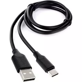 Кабель интерфейсный USB 2.0 Cablexpert CCB-USB2-AMCMO2-1MB 1м, черный, блистер
