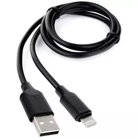 Кабель интерфейсный USB 2.0 Cablexpert CCB-USB-AMAPO2-1MB AM/Lightning, 1м, черный, блистер