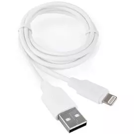 Кабель интерфейсный USB 2.0 Cablexpert CCB-USB-AMAPO2-1MW AM/Lightning, 1м, белый, блистер