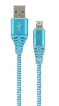 Кабель интерфейсный USB 2.0 Filum FL-CPro-U2-AM-LM-1M-BL1 1 м., синий, 2 А, разъемы: USB A male - Lightning male, пакет.