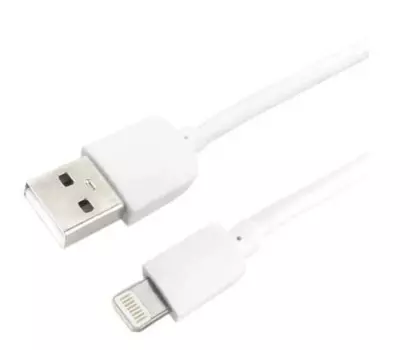 Кабель интерфейсный USB 2.0 Garnizon AM/Lightning 8P GCC-USB2-AP2-1M-W для iPhone5/6/7, IPod, IPad, 1 м, белый, пакет