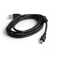 Кабель интерфейсный USB 2.0 Gembird AM/miniBM 5P CCF-USB2-AM5P-6 Pro, 1.8 м, экран, феррит.кольцо, черный, пакет