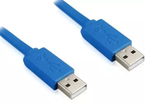 Кабель интерфейсный USB 2.0 Greenconnect GCR-UM4MF-BD-1.5m PROF 1.5m, AM/AM, плоский, синий, морозостойкий