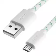 Кабель интерфейсный USB 2.0 GCR GCR-UA9MCB3-BD-0.5m ,09210, micro USB, бело-зеленый, 28/24 AWG, AM / microB 5pin, поддержка функции быстрой зарядки 2A