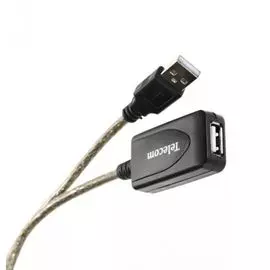 Кабель интерфейсный USB 2.0 Telecom TUS7049-5M удлинительный A(M)/(F), 5m
