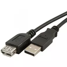 Кабель интерфейсный USB 2.0 удлинитель Cablexpert AM/AF 4.5 м, Pro, экран, 2феррит.кольца, черный, пакет