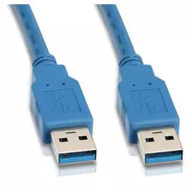 Кабель интерфейсный USB 3.0 Cablexpert AM/AM 1 м, экран, синий, пакет