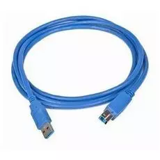 Кабель интерфейсный USB 3.0 Gembird AM/BM Pro, 1.8 м, позол.конт., синий, пакет