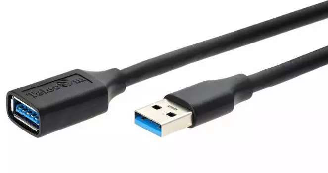 Кабель интерфейсный USB 3.0 Telecom TUS708-3M удлинительный USB3.0 A(M)/(F), черный, 3m