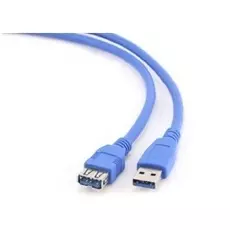 Кабель интерфейсный USB 3.0 удлинитель Cablexpert AM-AF 1.8 м, Pro, экран, синий, пакет