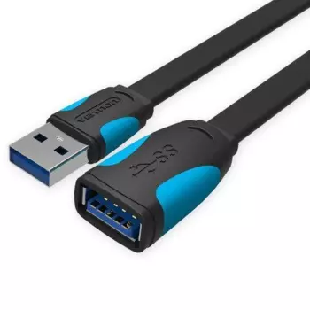 Кабель интерфейсный USB 3.0 удлинитель Vention AM/AF VAS-A13-B100 1 м плоский,
