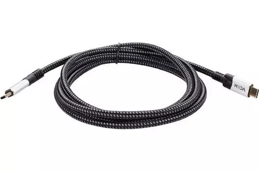 Кабель интерфейсный VCOM CU560-2M USB4 TypeC(M)--TypeC(M), 5K@60Hz, 8K@30Hz40GBps, PD 240W, 2м