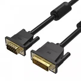 Кабель интерфейсный Vention EACBG DVI-I Dual link 24+5M/VGA 15M с ферритовым фильтром - 1.5м.