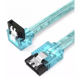 Кабель интерфейсный Vention KDDSD SATA 3 M/SATA 3 M угол 90 с защелками, голубой - 0.5 м