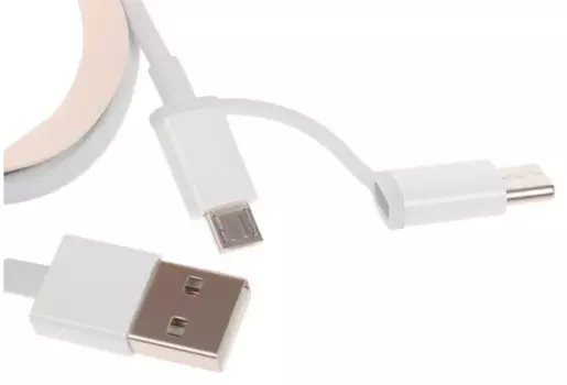 Кабель интерфейсный Xiaomi Mi 2-in-1 USB Cable Micro-USB to Type-C SJV4083TY/X15304 30 см