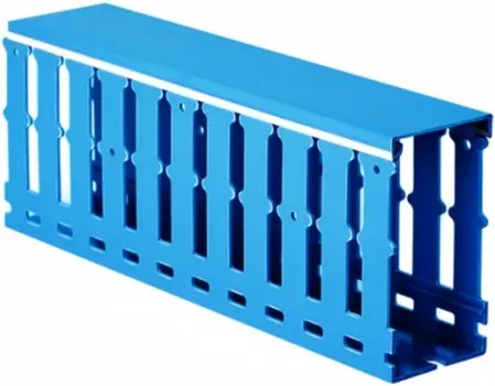 Кабель-канал DKC 00283RL перфорированный, с крышкой, синий RL12 40x40, "Quadro" (уп/20 м)