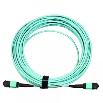 Кабель Lanmaster LAN-12M-12M/OM3B-10 12 волокон OM3, тип B (Key Up-Key Up), низкие потери, LSZH, 10 м, аква