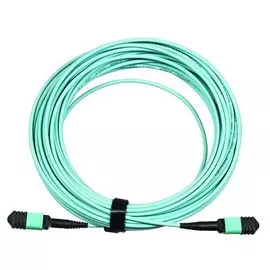 Кабель Lanmaster LAN-12M-12M/OM3B-5.0 12 волокон OM3, тип B (Key Up-Key Up), низкие потери, LSZH, 5 м, аква