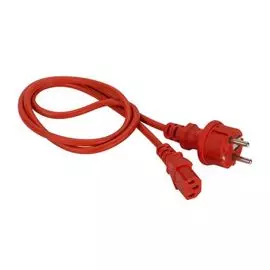 Кабель питания Lanmaster LAN-PP13/SH-2.0-RD C13-Schuko, 3х0.75, 220В, 10А, красный, 2 метра