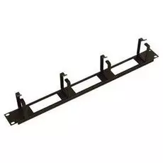 Кабельный организатор ЦМО ГКО-О-4.62-9005 горизонтальный с окнами 19" 1U, 4 кольца, черный