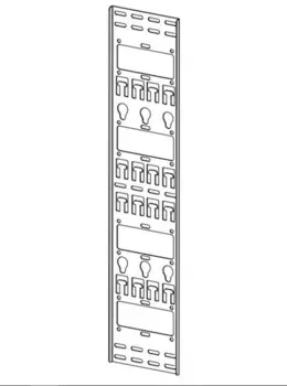 Кабельный организатор ЦМО ВКО-М-20.150-9005 вертикальный в шкаф, ширина 150 мм 20U, цвет черный