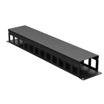 Кабельный организатор DKC R5CP1962HEB 19" с крышкой 2U, глубина 60 мм, RAL9005, "RAM telecom"