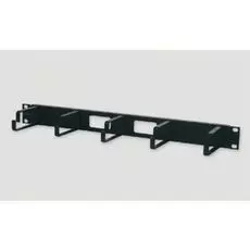 Кабельный организатор Eurolan 25B-1U-02BL 19" 1U чер. цв., металл