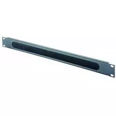 Кабельный организатор Eurolan 25B-1U-21BL горизонтальный 19", 1U, щеточный ввод, черный