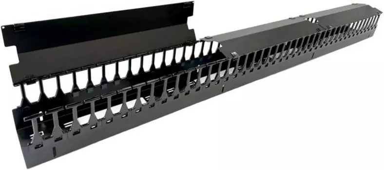 Кабельный организатор Hyperline CMF-OR-32U-150x106-C-RAL9005 вертикальный 32U для стоек ORK2A, ORL1, ширина 150мм, объединение в ряды, высота пальцев