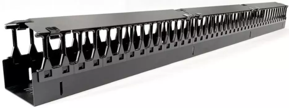 Кабельный организатор Hyperline CMF-OR-47U-150x106-C-RAL9005 вертикальный 47U для стоек ORK2A, ORL1, ширина 150мм, объединение в ряды, высота пальцев