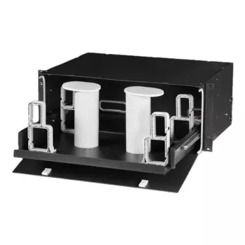 Кабельный организатор Lanmaster LAN-FOBM-RMS-ORG4U-BK 19" органайзер оптических шнуров с телескопической полкой, 4U, черный