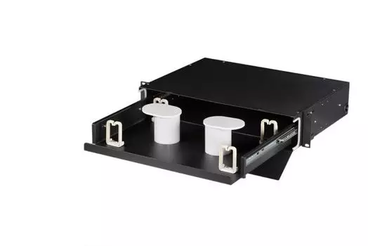 Кабельный организатор Lanmaster LAN-FOBM-RMS-ORG2U-BK 19" органайзер оптических шнуров с телескопической полкой, 2U, черный