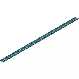 Кабельный организатор вертикальный, 42U Hyperline CDV-M-75x9-42U-RAL9005 перфорированный вертикальный кабельный организатор-лоток для шкафа, черный