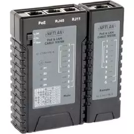 Кабельный тестер Netlan EC-CT4511PE UTP/STP, RJ11, RJ12, RJ45 с функцией определения PoE