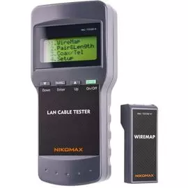 Кабельный тестер NIKOMAX NMC-TED300 с LCD дисплеем, UTP/STP, RJ45, с функцией измерения длин