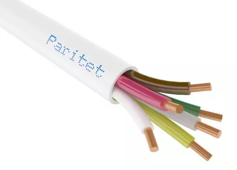 Кабель Паритет КСПВ 6х0,5 с однопроволочными 6 жилами, D-внешний = 4,0 мм, D-жил = 0,5 мм (200 м бухта)