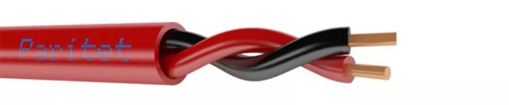 Кабель Паритет КСВВнг(A)-LS 1х2х0,8 парной скрутки с однопроволочными медными жилами, D вн. 4,2 мм, D жил 0,80 мм (200 м бухта) (красный)