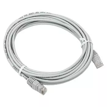 Кабель патч-корд EKF TRC-5EUTP-PVC-5M-GY TERACOM Cat.5E (1Гбит/с) неэкран. UTP PVC серый (5м)