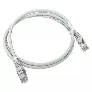 Кабель патч-корд EKF TRP-5EFTP-LSH-1M-GY TERACOM PRO Cat.5E экран. FTP LSZH серый (1,0м)