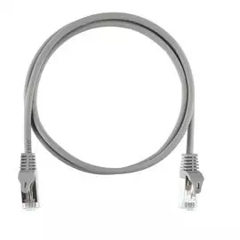 Кабель патч-корд F/UTP 5e кат. 0.3м NIKOMAX NMC-PC4SD55B-ES-003-C-GY Essential Line 2хRJ45/8P8C, T568B, Molded, BC (чистая медь), 26AWG (7x0,150мм), L