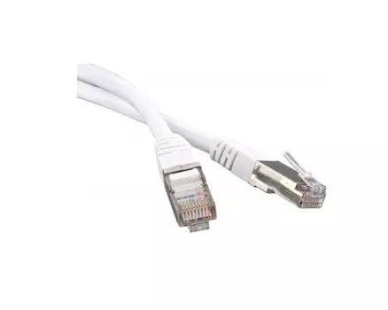 Кабель патч-корд F/UTP 5e кат. 0,5м. Lanmaster LAN-S45-45-0.5-WH RJ45 - RJ45, 4 пары, белый