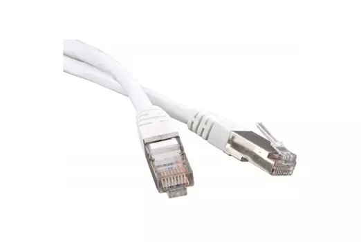 Кабель патч-корд F/UTP 5e кат. 1,5м. Lanmaster LAN-S45-45-1.5-WH RJ45 - RJ45, 4 пары, белый