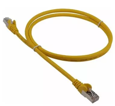 Кабель патч-корд F/UTP 5e кат. 0,5м. Lanmaster LAN-PC45/S5E-0.5-YL RJ45 - RJ45, 4 пары, желтый, LSZH
