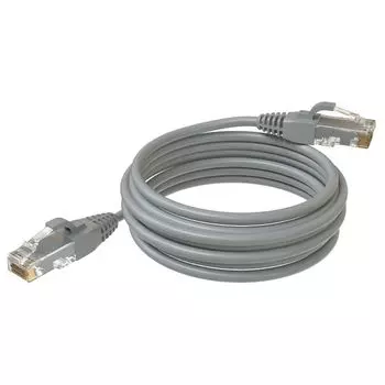 Кабель патч-корд F/UTP 5e кат. 5м SYSMATRIX PC 4545.5ES26.5LSZHGY 2xRJ45, экранированный, серый, LSZH, 5м