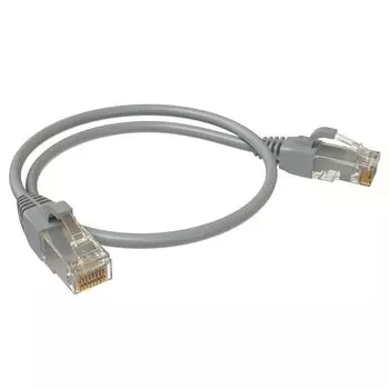 Кабель патч-корд F/UTP 5e кат. 0.5м SYSMATRIX PC 4545.5ES26.05LSZHGY 2xRJ45, экранированный, серый, LSZH, 0.5м
