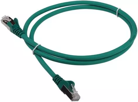 Кабель патч-корд F/UTP 6 кат. 0,5м. Lanmaster LAN-PC45/S6-0.5-GN RJ45 - RJ45, 4 пары, зеленый, LSZH