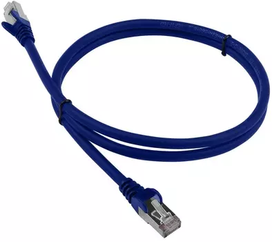 Кабель патч-корд F/UTP 6 кат. 3м Lanmaster LAN-PC45/S6-3.0-BL RJ45 - RJ45, 4 пары, синий, LSZH