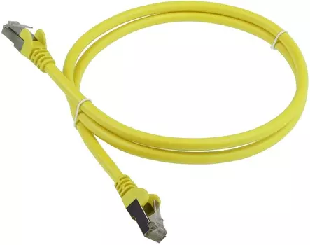 Кабель патч-корд F/UTP 6 кат. 1м. Lanmaster LAN-PC45/S6-1.0-YL RJ45 - RJ45, 4 пары, желтый, LSZH