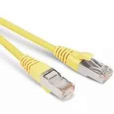 Кабель патч-корд F/UTP 5e кат. 5м Hyperline PC-LPM-STP-RJ45-RJ45-C5e-5M-LSZH-YL экранированный,LSZH, желтый